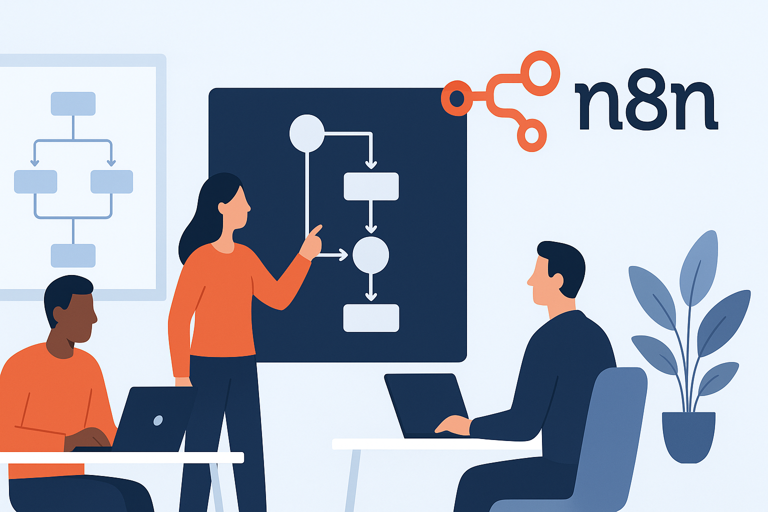 n8n logo and wordmark themed featured image